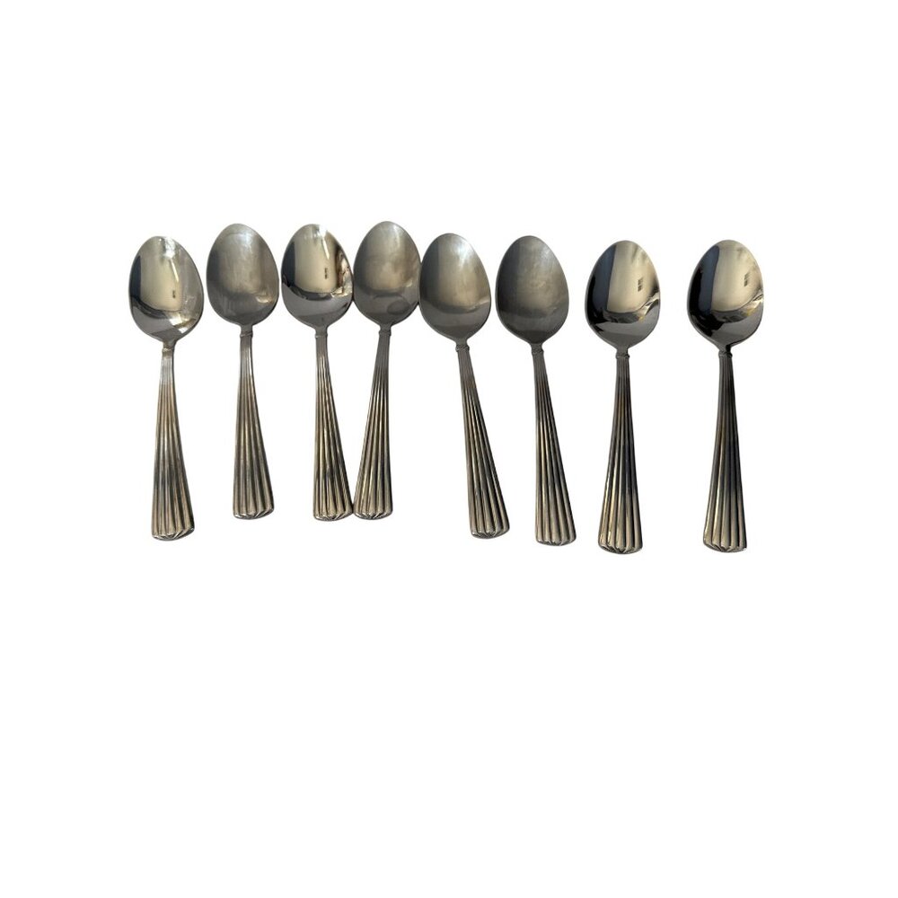 Reed & Barton Trinity Hall Teaspoons 6.5” 18/10 Stainless Steel Set Of 8